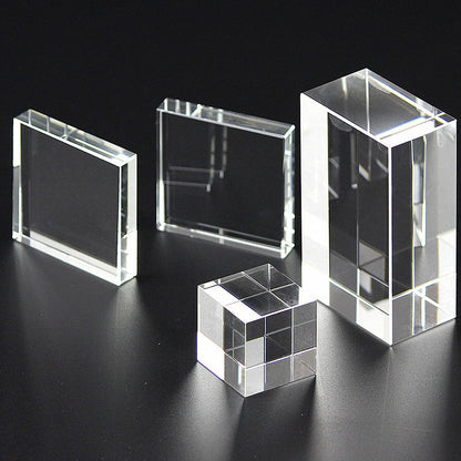 Transparent Crystal Glass Cube White Embryo Crystal Cube