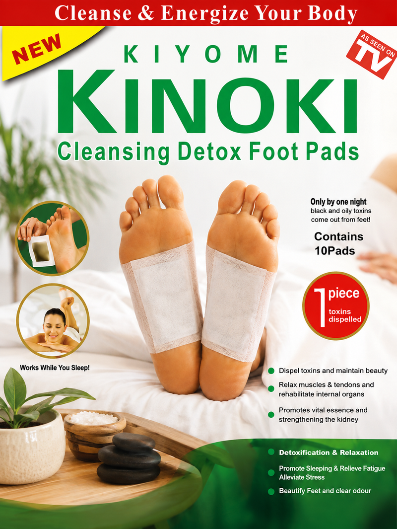 NOKI Cleansing Detox Foot Patches – Overnight Foot Care (10 Patches)