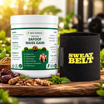Safoof Mass Gain + Sweat Belt Combo Deal